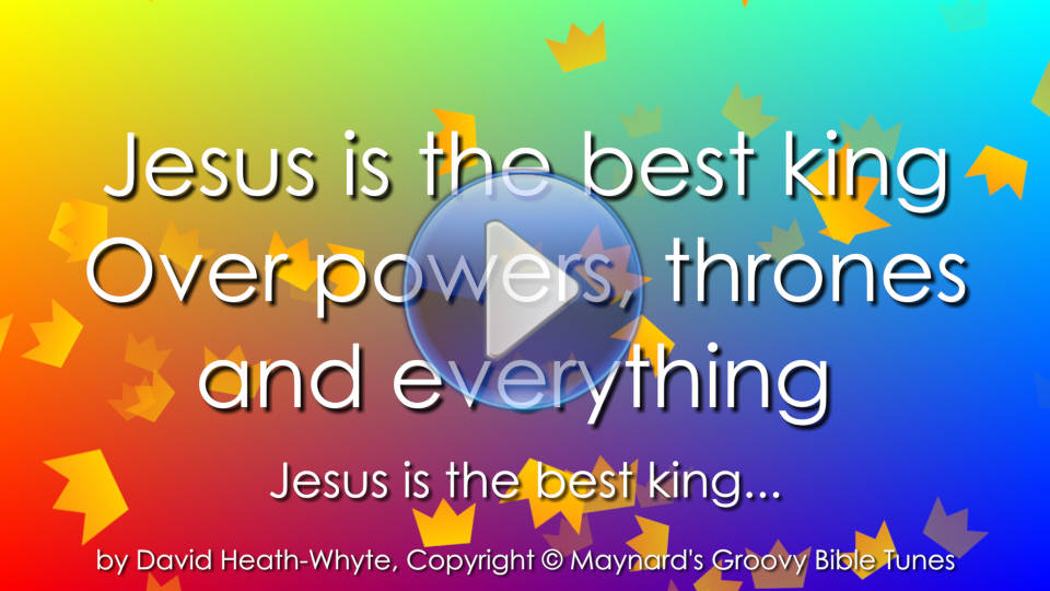 image from the video for Jesus is the Best King children's song