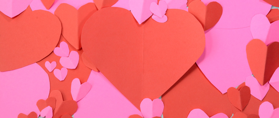 hearts cut out from paper